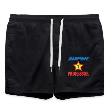 SUPER PROFESSOR - Short de bain - noir - Devant - AI Model Male 185 light (185cm)
