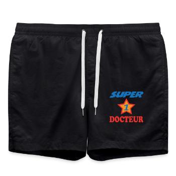 SUPER docteur - Short de bain - noir - Devant - AI Model Male 185 light (185cm)
