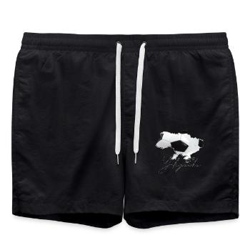 Ukraine Map Framed Real Football UA - Swim Trunks - black - Front - AI Model Male 185 light (185cm)