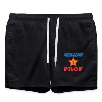 Meilleur PROF - Short de bain - noir - Devant - AI Model Male 185 light (185cm)