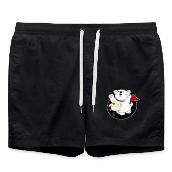 Dog Korean - Japanese Style 06 - Swim Trunks - black - Front - AI Model Male 185 light (185cm)