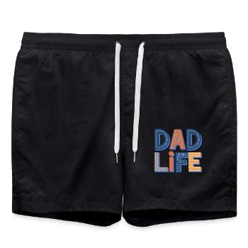 Dad Life - Badeshorts - Schwarz - Vorne - AI Model Male 185 light (185cm)