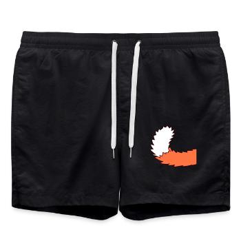 Cat Dog Tail Hairy Pet Tail - Swim Trunks - black - Front - AI Model Male 185 light (185cm)