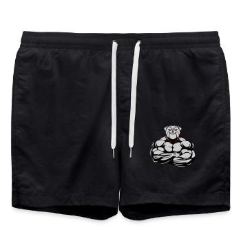 strong bulldog 02 - Badeshorts - Schwarz - Vorne - AI Model Male 185 light (185cm)