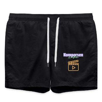 Komparse Komparsen Life Film Extras Background - Badeshorts - Schwarz - Vorne - AI Model Male 185 light (185cm)