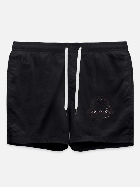 Trust Your Gut Meditating Brain Design - Swim Trunks - black
