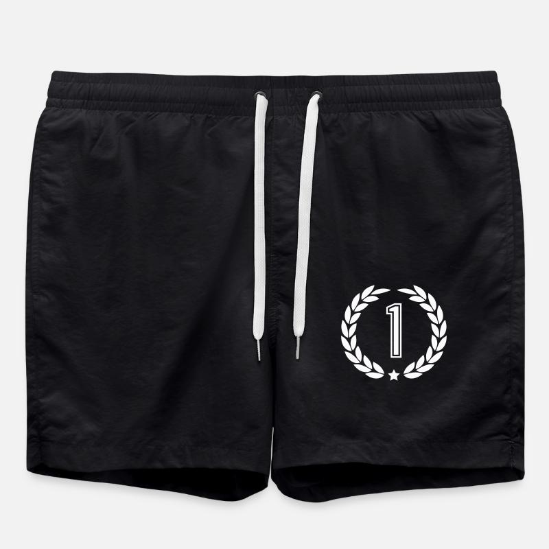 lorbeerkranz 1 - Badeshorts - Schwarz