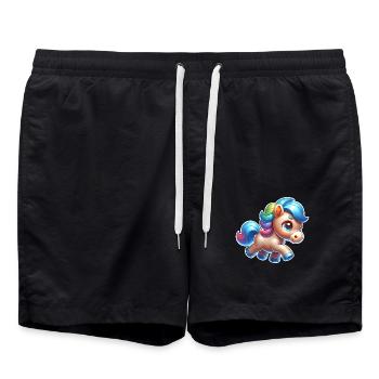 Poney - Short de bain - noir - Devant - AI Model Male 185 light (185cm)