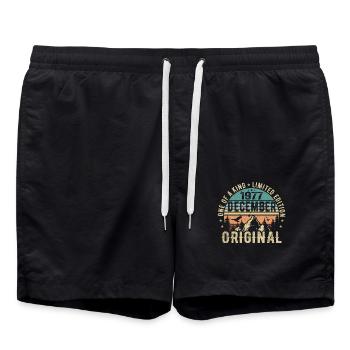 Légendes Anniversaire Décembre 1977 Naissance Cadeau - Short de bain - noir - Devant - AI Model Male 185 light (185cm)