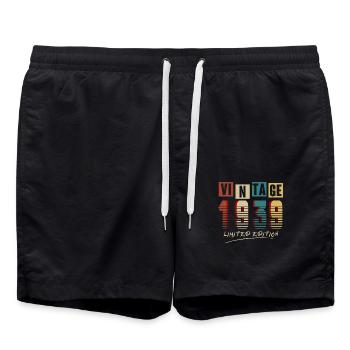 Vintage 1939: Limited Edition - 86th Anniversary. - Swim Trunks - black - Front - AI Model Male 185 light (185cm)