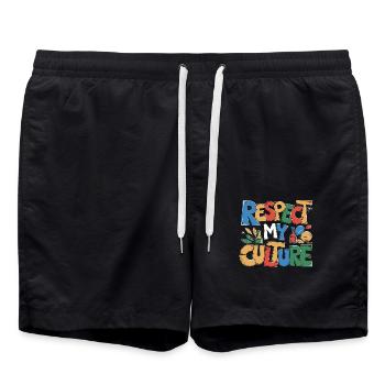 Fermentierte Teekultur feiern - Badeshorts - Schwarz - Vorne - AI Model Male 185 light (185cm)
