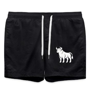 bull - Swim Trunks - black - Front - AI Model Male 185 light (185cm)