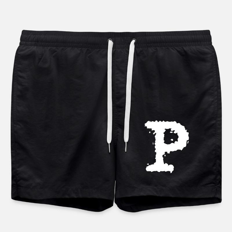 P - Badeshorts - Schwarz