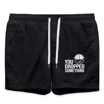 You Dropped Something 18 - Badeshorts - Schwarz - Vorne - AI Model Male 185 light (185cm)