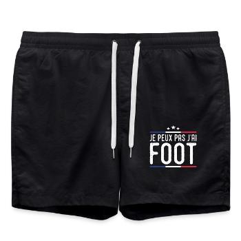 I can't I have football football player Footballer - Swim Trunks - black - Front - AI Model Male 185 light (185cm)