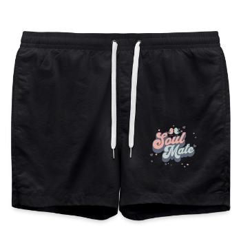 Sweet Soul Mate Valentine's Day Love Friendship - Swim Trunks - black - Front - AI Model Male 185 light (185cm)