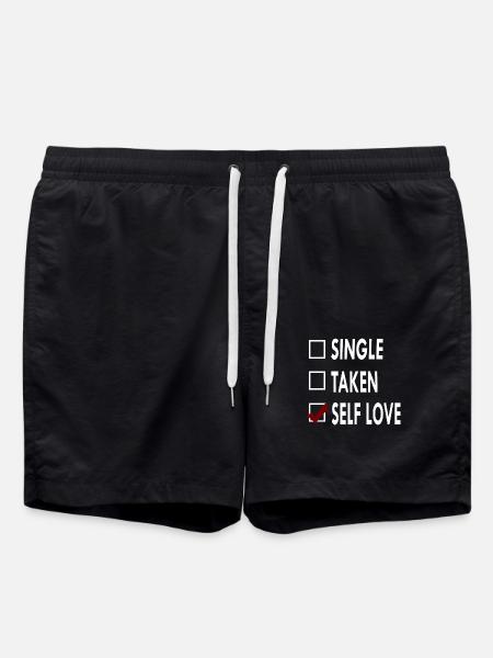 SINGLE SELF LOVE - Short de bain - noir