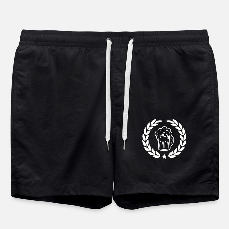 Beer laurel wreath - Swim Trunks - black