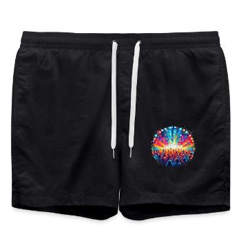 Festival Party - Swim Trunks - black - Front - AI Model Male 185 light (185cm)