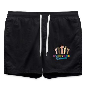 Tout le monde est le bienvenu Hands - Short de bain - noir - Devant - AI Model Male 185 light (185cm)