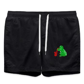 Saxofrog - Badeshorts - Schwarz - Vorne - AI Model Male 185 light (185cm)