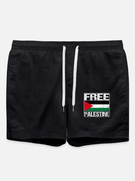 Free Palestine Flagge - Badeshorts - Schwarz