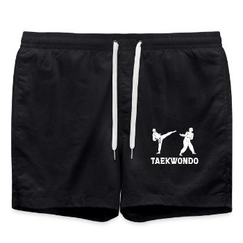 Taekwondo - Badeshorts - Schwarz - Vorne - AI Model Male 185 light (185cm)