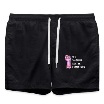 Nous devrions toutes être féministes - Short de bain - noir - Devant - AI Model Male 185 light (185cm)