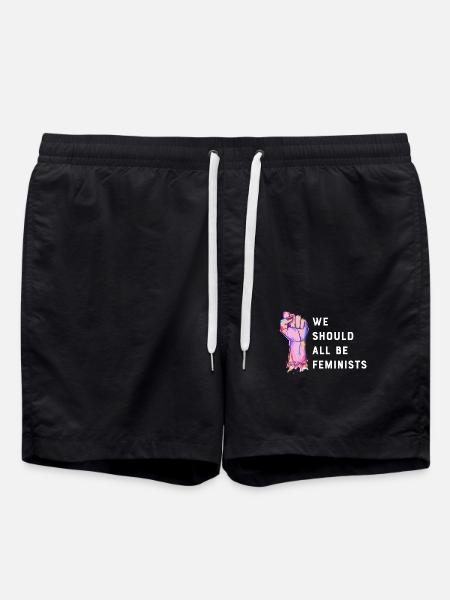We should all be Feminists - Swim Trunks - black