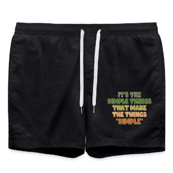 ES SIND DIE EINFACHEN DINGE, DIE DIE DINGE EINFACH MACHEN - Badeshorts - Schwarz - Vorne - AI Model Male 185 light (185cm)