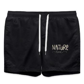 Nature love - Badeshorts - Schwarz - Vorne - AI Model Male 185 light (185cm)
