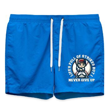LA VIE EST PLEINE DE GRÈVES MAIS JE N’ABANDONNE JAMAIS - Short de bain - cobalt blue - Devant