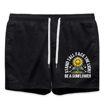 TENEZ-VOUS DROIT, FACE À LA LUMIÈRE, SOYEZ UN TOURNESOL - Short de bain - noir - Devant - AI Model Male 185 light (185cm)