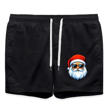 Père Noël / Noël - Short de bain - noir - Devant - AI Model Male 185 light (185cm)