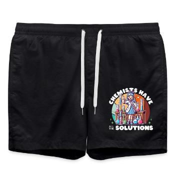 LES CHIMISTES ONT TOUTES LES SOLUTIONS - Short de bain - noir - Devant - AI Model Male 185 light (185cm)