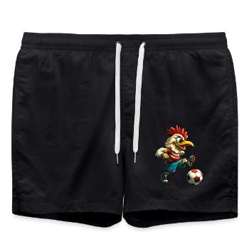 Poulets Football / Footballeurs Poulet - Short de bain - noir - Devant - AI Model Male 185 light (185cm)