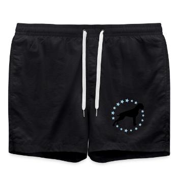 Boxer Sternenkreis 2 farb - Badeshorts - Schwarz - Vorne - AI Model Male 185 light (185cm)
