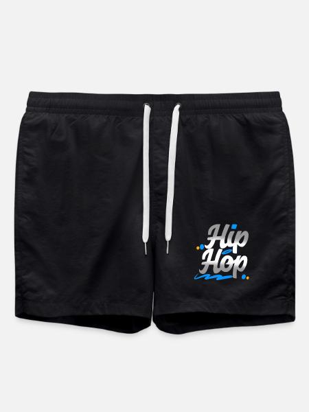 hip hop - Swim Trunks - black