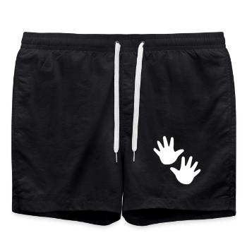 Mains mains enfants enfants - Short de bain - noir - Devant - AI Model Male 185 light (185cm)