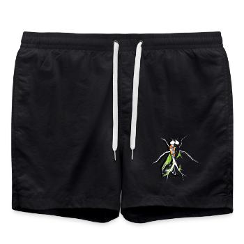 fliege insekten insects fly fliegen symbol vector - Badeshorts - Schwarz - Vorne - AI Model Male 185 light (185cm)
