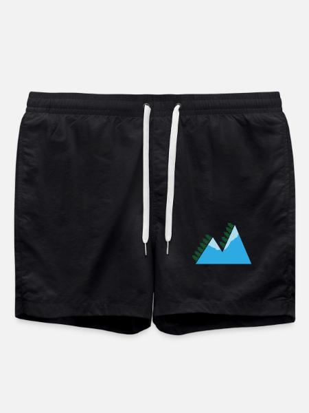 mountains - Swim Trunks - black