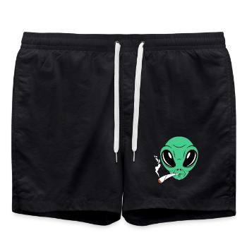 Smoker Alien - Swim Trunks - black - Front - AI Model Male 185 light (185cm)