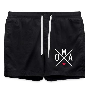 Oma - Badeshorts - Schwarz - Vorne - AI Model Male 185 light (185cm)