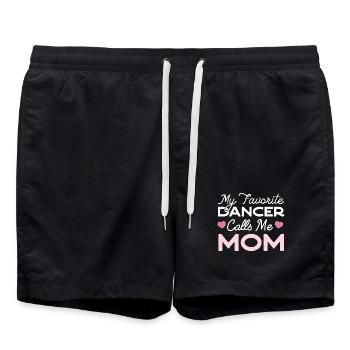 My Favorite Dancer Calls Me Mom - Short de bain - noir - Devant - AI Model Male 185 light (185cm)