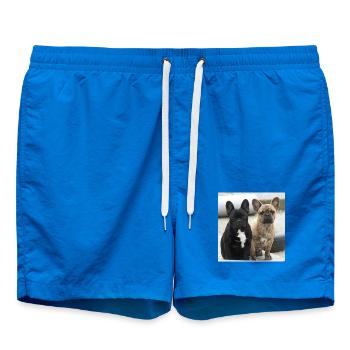Zwei Französische Bulldoggen - Badeshorts - Cobalt blue - Vorne