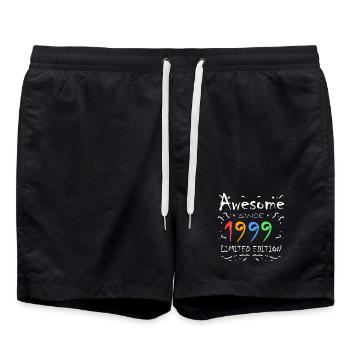 1999 - Born 1999 - Fantastic since 1999 - Swim Trunks - black - Front - AI Model Male 185 light (185cm)