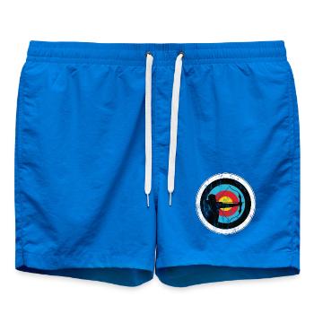 Archer and bowman with target archery - Swim Trunks - cobalt blue - Front