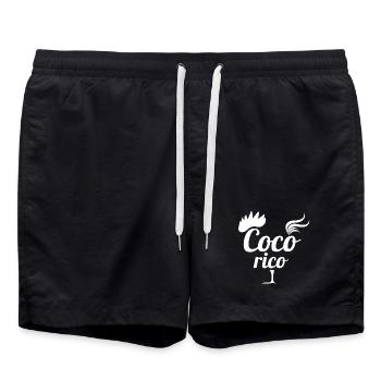 rugby, rugby sport, cocorico - Short de bain - noir - Devant - AI Model Male 185 light (185cm)