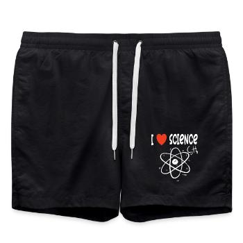 J’aime la science - Short de bain - noir - Devant - AI Model Male 185 light (185cm)