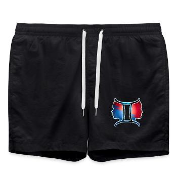 Zodiaque | signe des gémeaux - Short de bain - noir - Devant - AI Model Male 185 light (185cm)